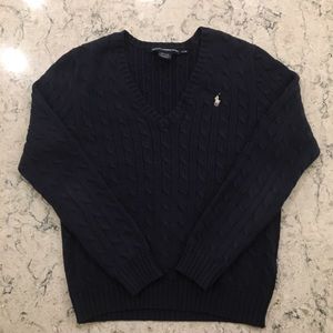 Women’s Ralph Lauren Sport M/L Navy Blue Sweater